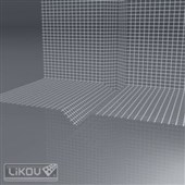 LIKOV Profil bosážní tkaninový LBP-V2 roh vnitřní drážka 30/17mm, profil 240/100/100mm